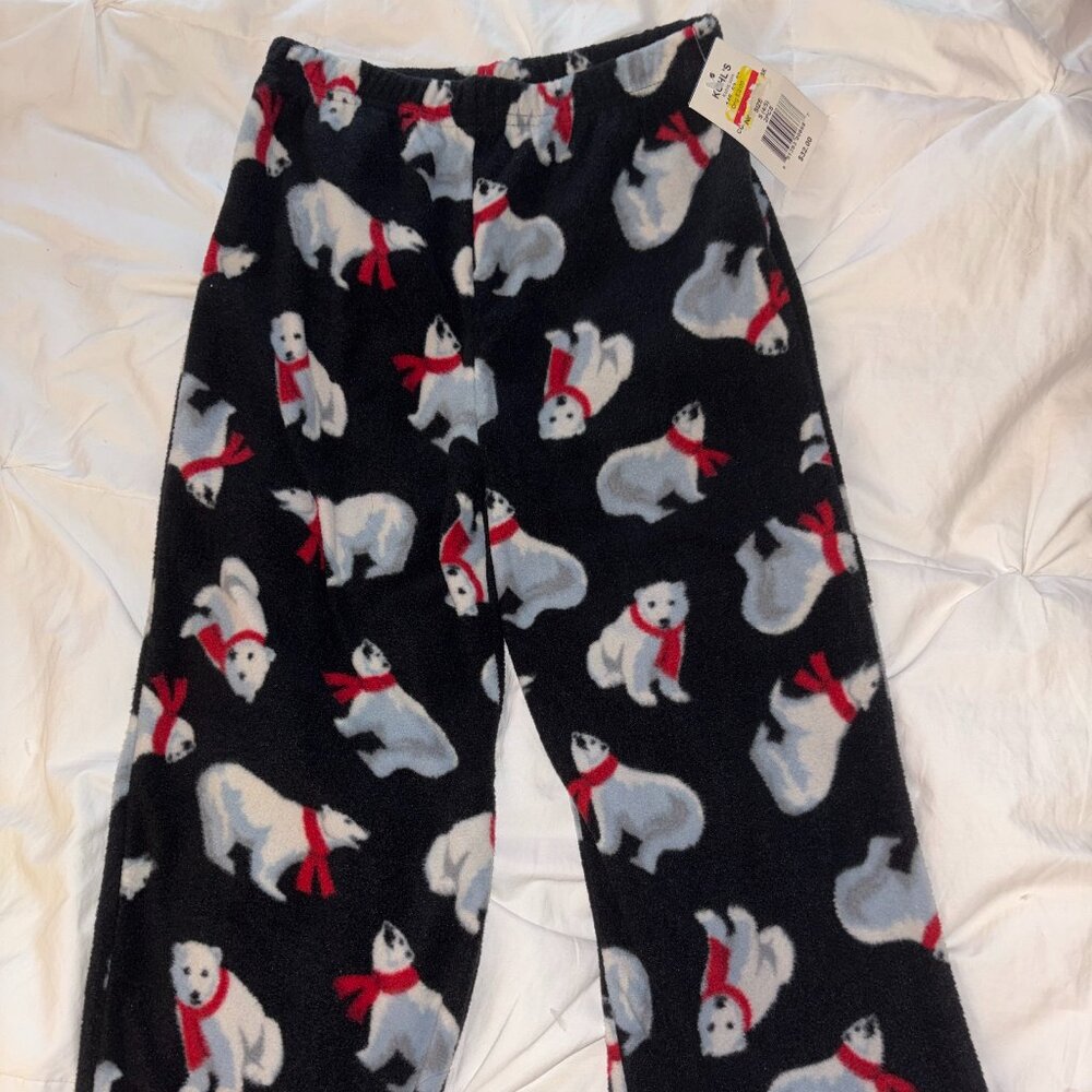 Kids Polar Bear Fleece Pajama Pants – Black – Size 4/5 – NWT (2 Available)